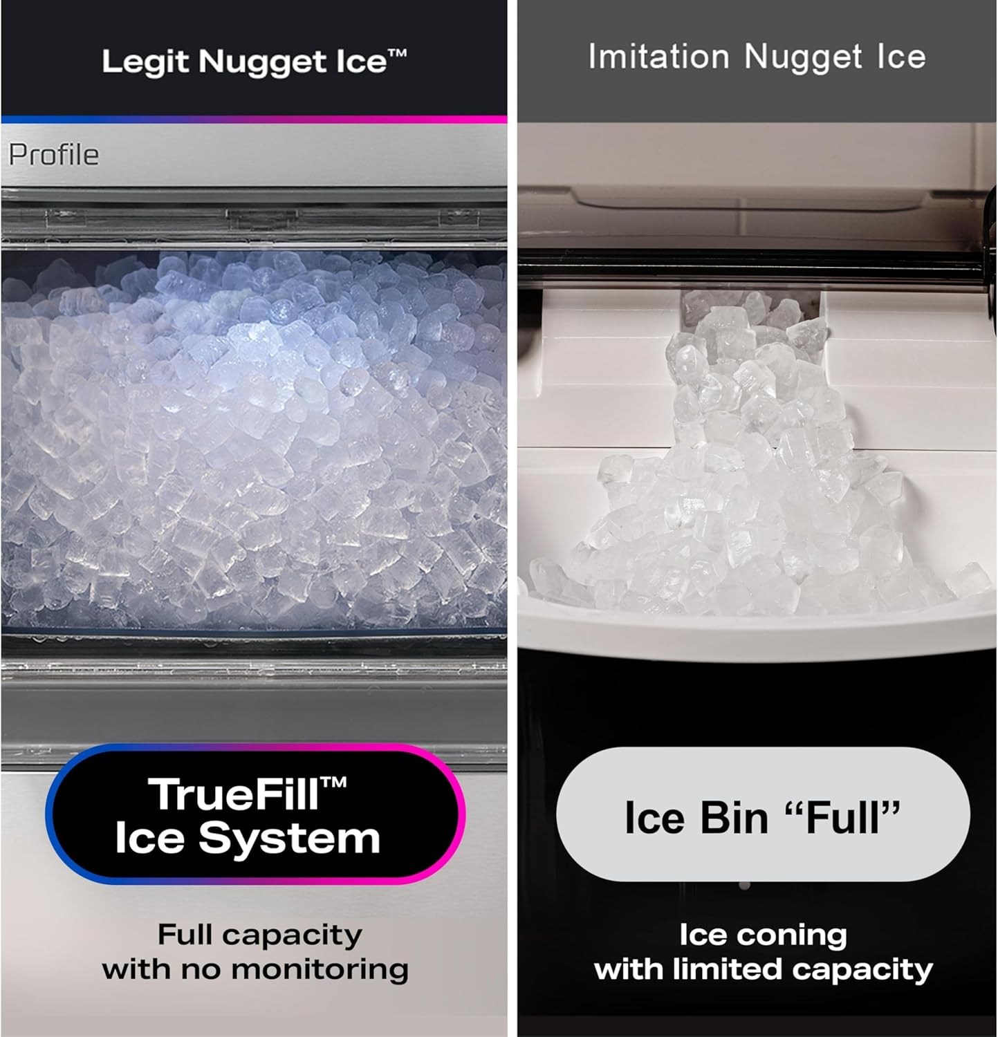 GE Profile Opal 2.0 Ultra Nugget Ice Maker with Side Tank and Scale Inhibiting Filter