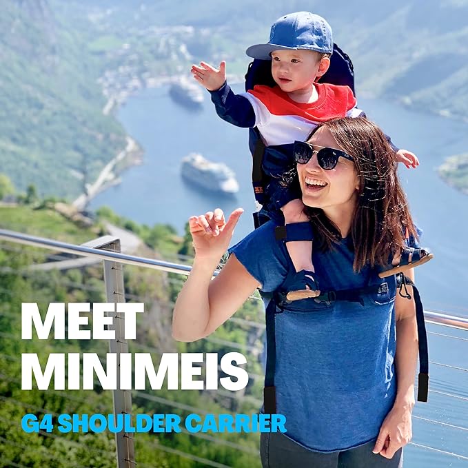 New MINIMEIS G4 - Lightweight Child Shoulder Carrier - Navy