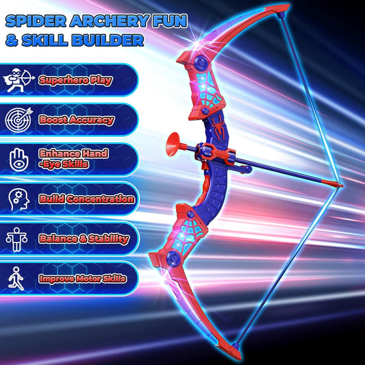Spider Bow & Arrow Shooting Set with Target & Arrows