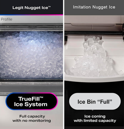 GE Profile Opal 2.0 Ultra Nugget Ice Maker with Scale Inhibiting Filter (Stone White)