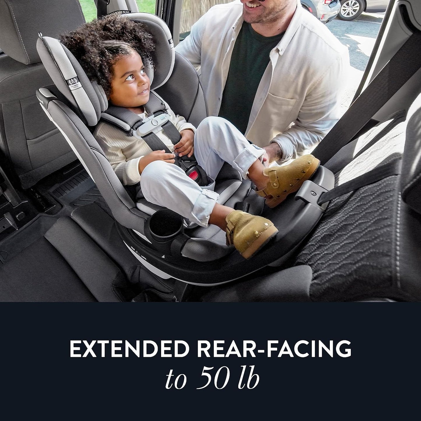 Evenflo Gold Revolve360 Slim 2-in-1 Rotational Car Seat (Obsidian)