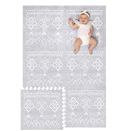 New Lillefolk Baby Play Mat - Baby Playmat | Interlocking Mat (Grey)