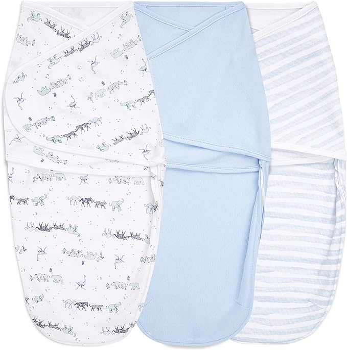 New Aden + Anais Easy Wrap Swaddle 3 Pack Rising Star)