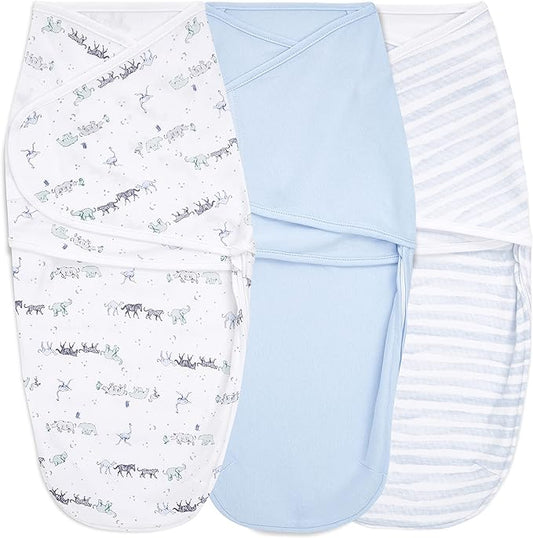 New Aden + Anais Easy Wrap Swaddle 3 Pack Rising Star)