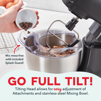 DASH Tilt-Head 3.5qt Stand Mixer 12 Speeds (Forged Iron)
