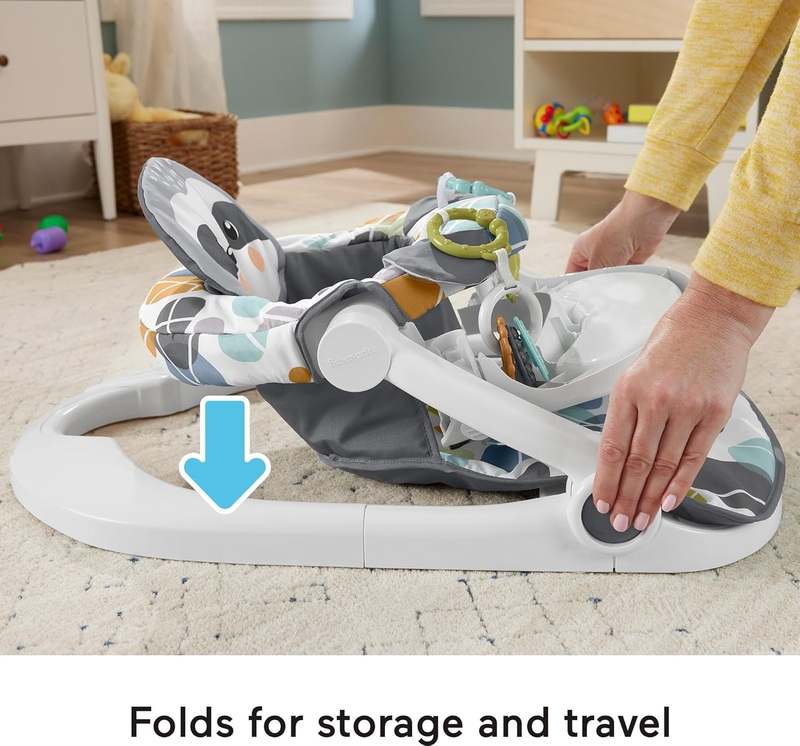 Fisher-Price Sit-Me-Up Portable Floor Seat with Snack Tray & Toys