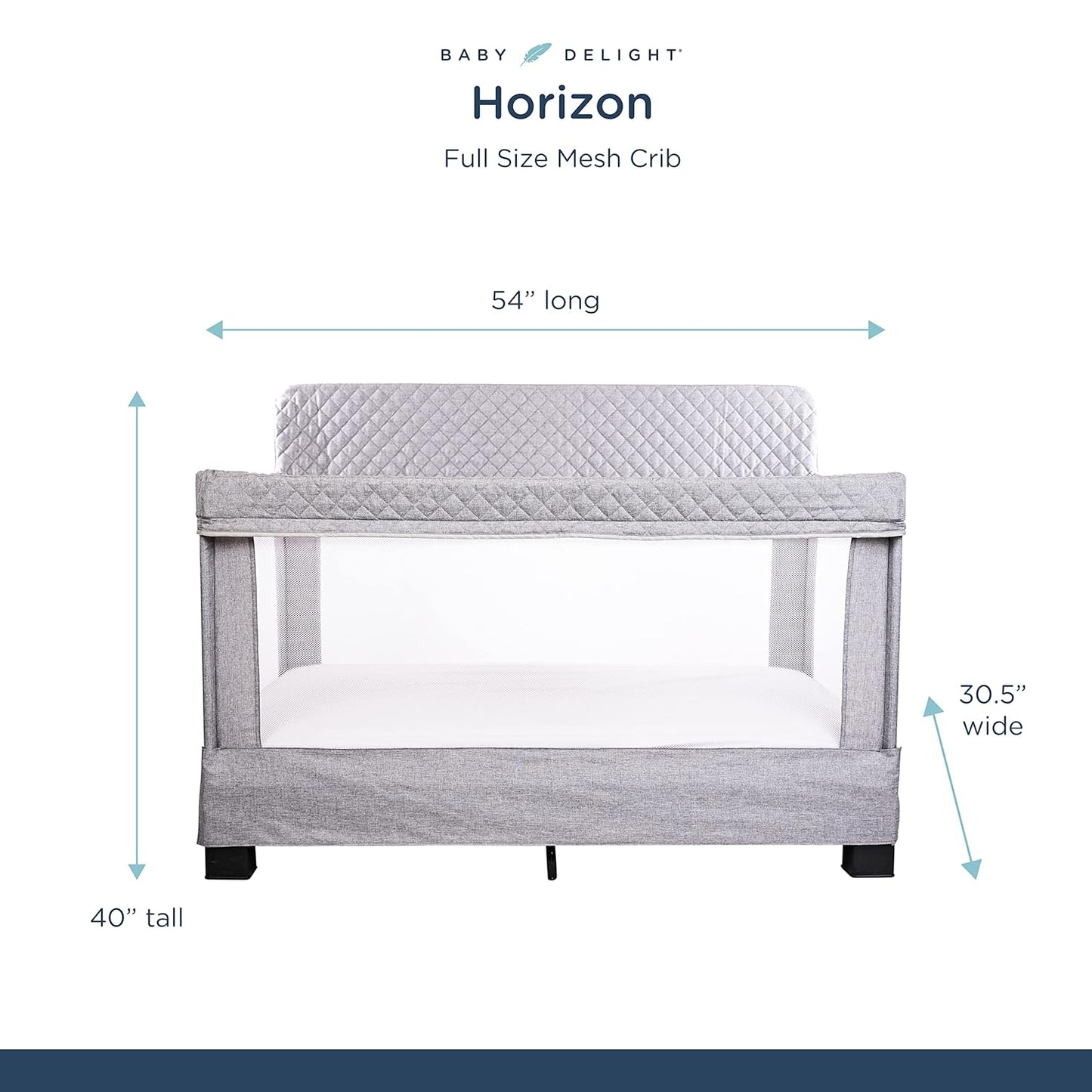 Baby Delight Horizon Full Size Crib (Grey)