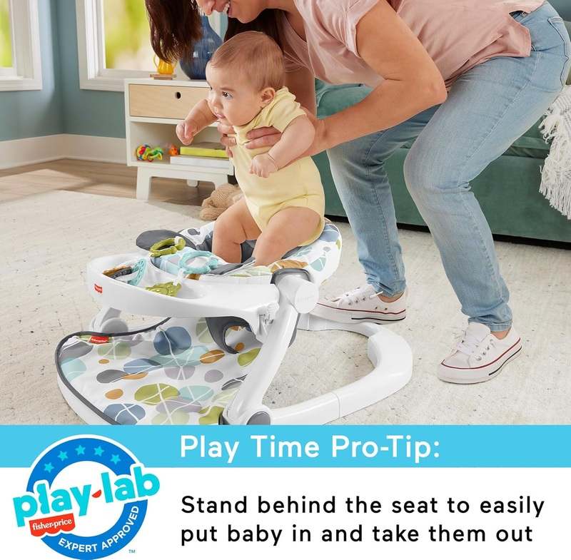 Fisher-Price Sit-Me-Up Portable Floor Seat with Snack Tray & Toys