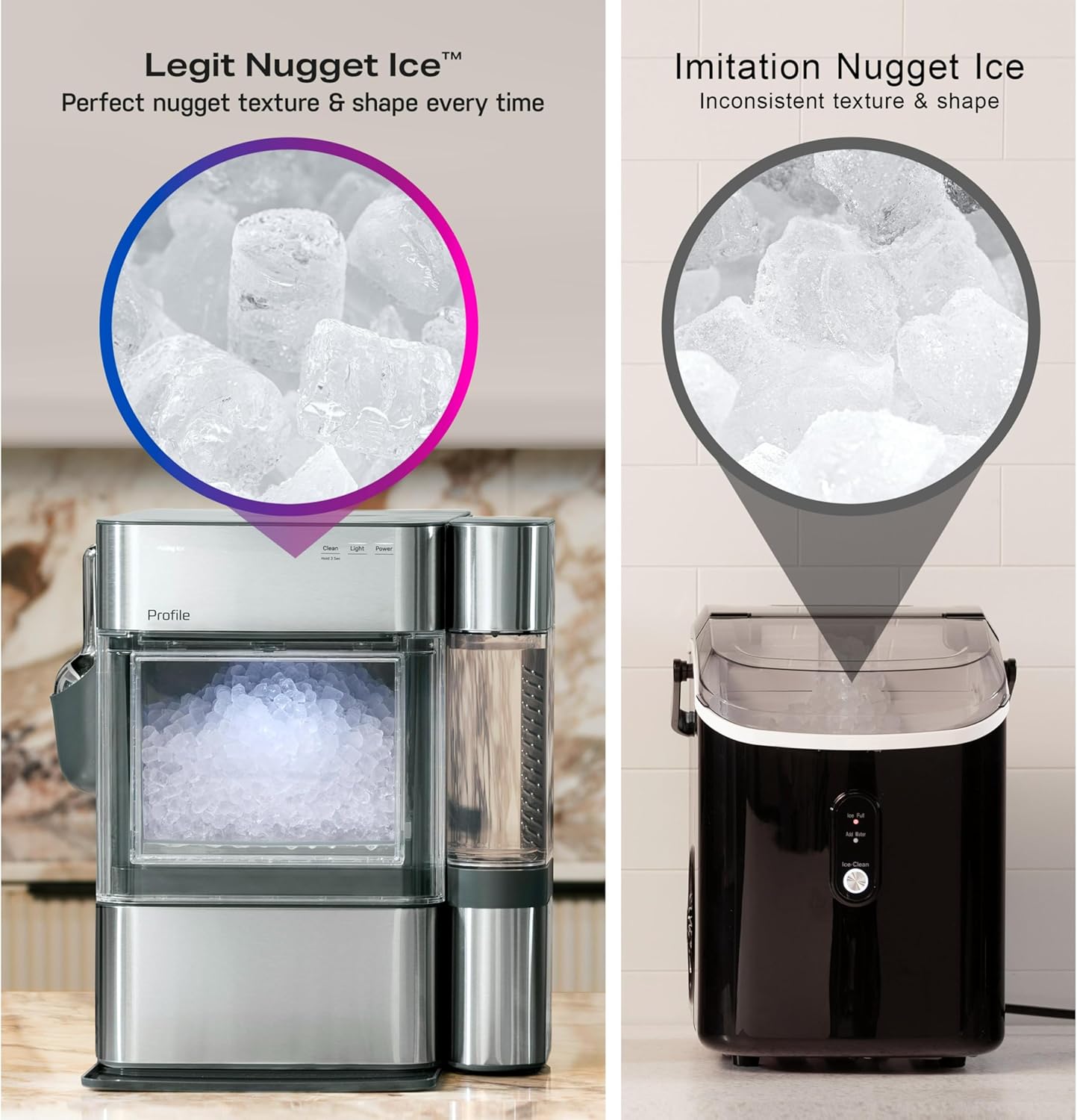 GE Profile Opal 2.0 Ultra Nugget Ice Maker with Side Tank and Scale Inhibiting Filter