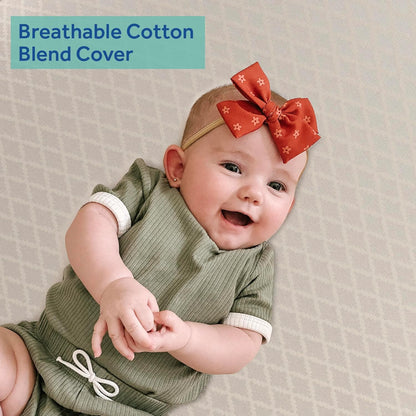 New Sealy Baby Posturepedic Grow Breathable 2 Stage Waterproof Crib Mattress Plus Toddler Bed Fit 52"X28"