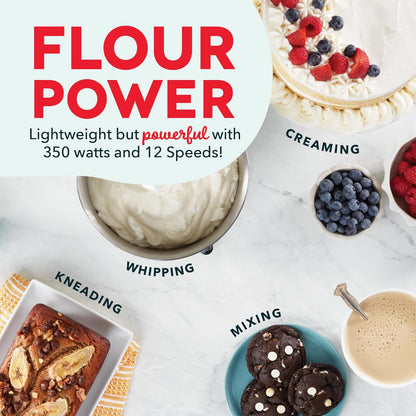 DASH Tilt-Head 3.5qt Stand Mixer 12 Speeds (Forged Iron)