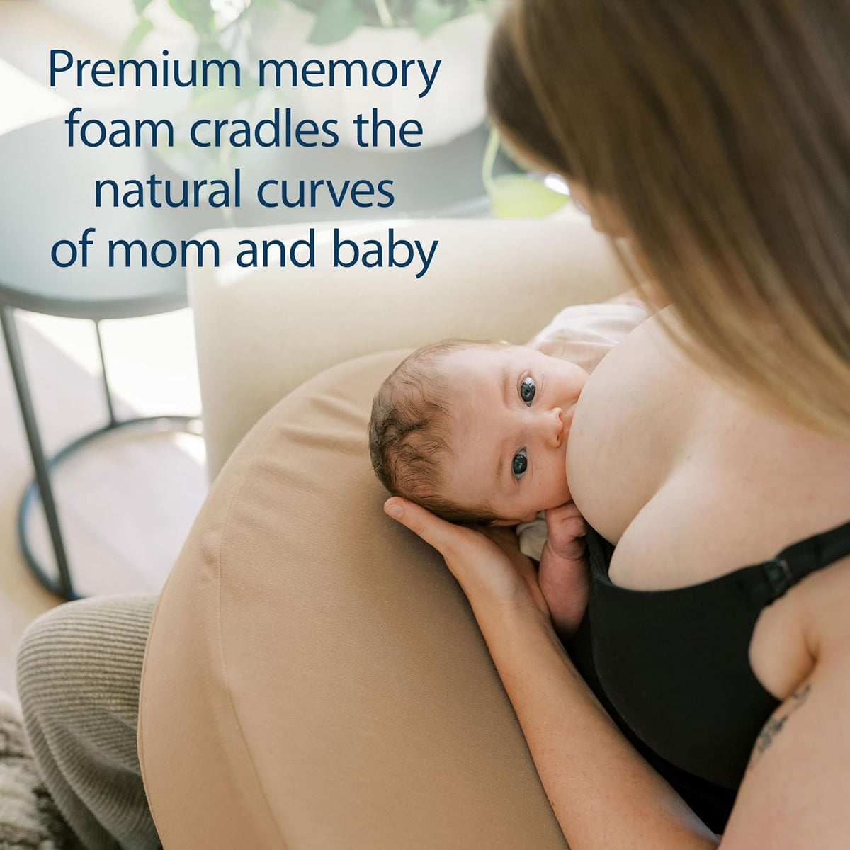 Dr. Brown’s Nursing Pillow Memory Foam Breastfeeding Support (Storm Green)
