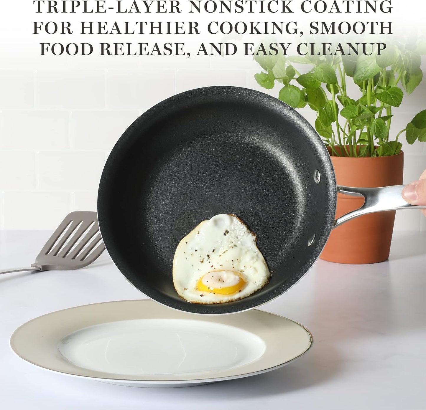 New Martha Stewart Lockton Premium Nonstick 10 Piece Pans Cookware Set (Mint Blue)