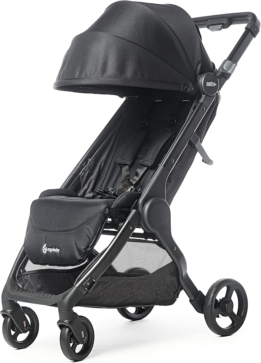 New Ergobaby Metro+ Compact Foldable Pushchair with Recline (Black)