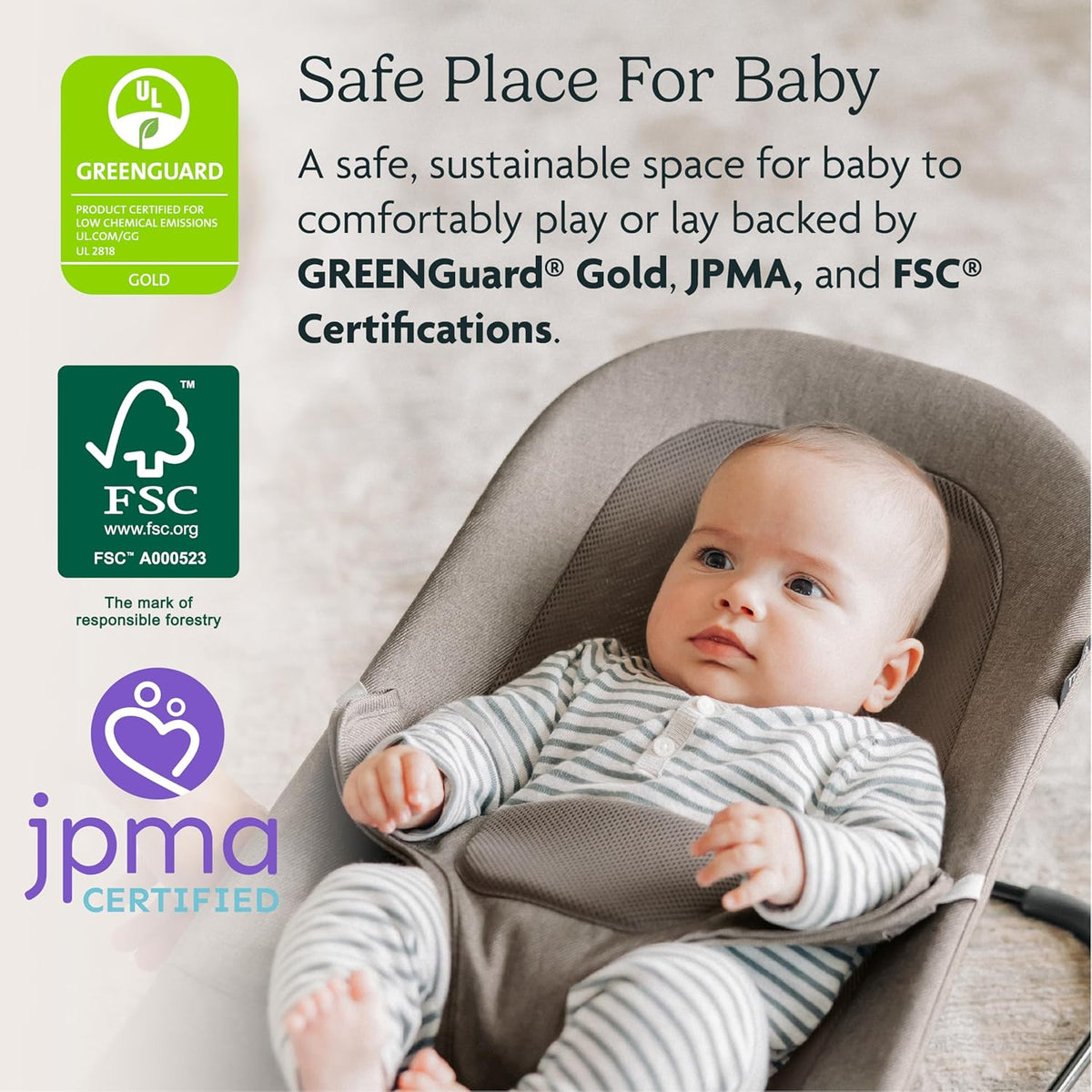 UPPAbaby Mira 2-in-1 Bouncer Seat Portable (Charlie)