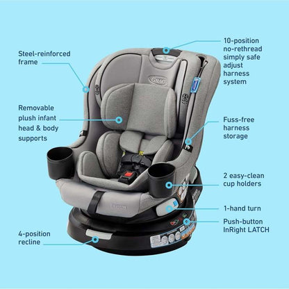 Graco EasyTurn 360 2-in-1 Convertible Car Seat (Solae)