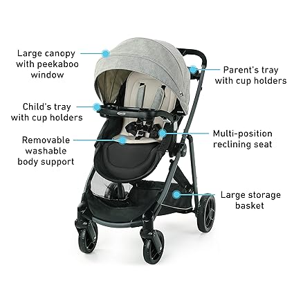 Graco Modes Element LX Travel System | Includes Stroller and SnugRide® 35 Lite LX Infant Car Seat (Lynwood)