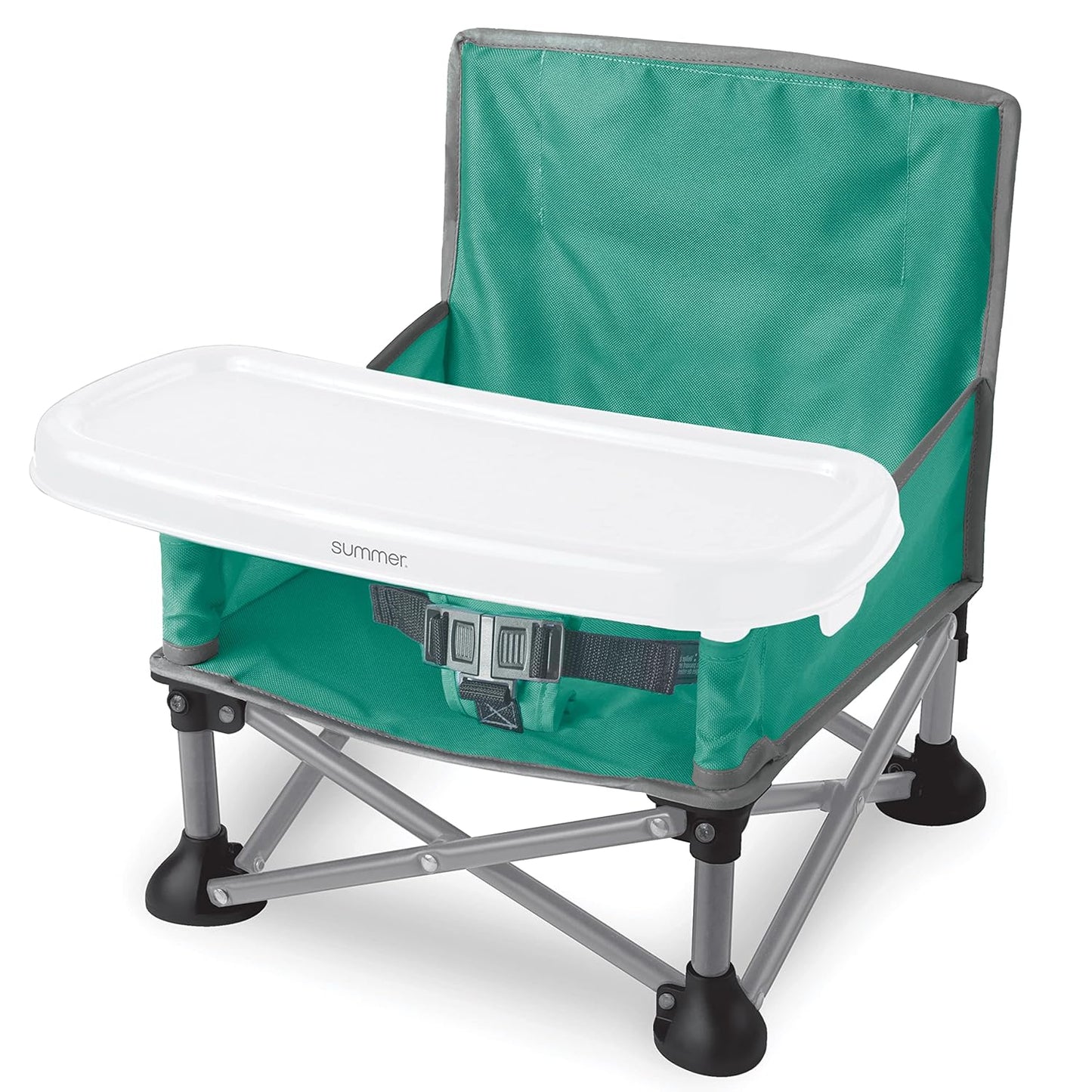 New Summer Infant Pop ‘N Sit Portable Booster Seat Chair (Teal & Gray)