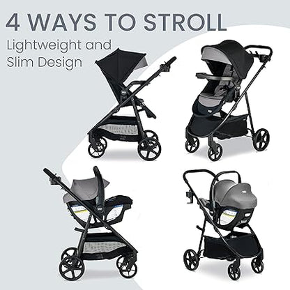 New Britax Willow Brook S+ Travel System with Base (Graphite Onyx)