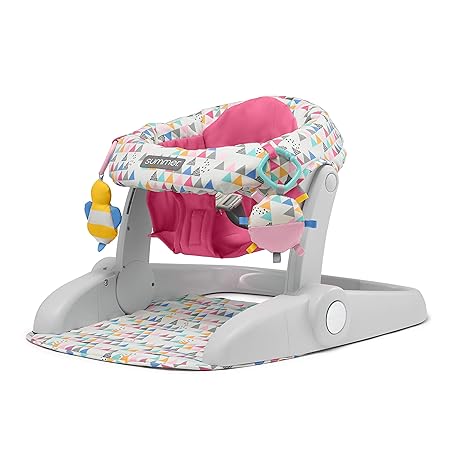 New Summer Infant Learn-to-Sit 2-Position Floor Seat (Funfetti Pink)