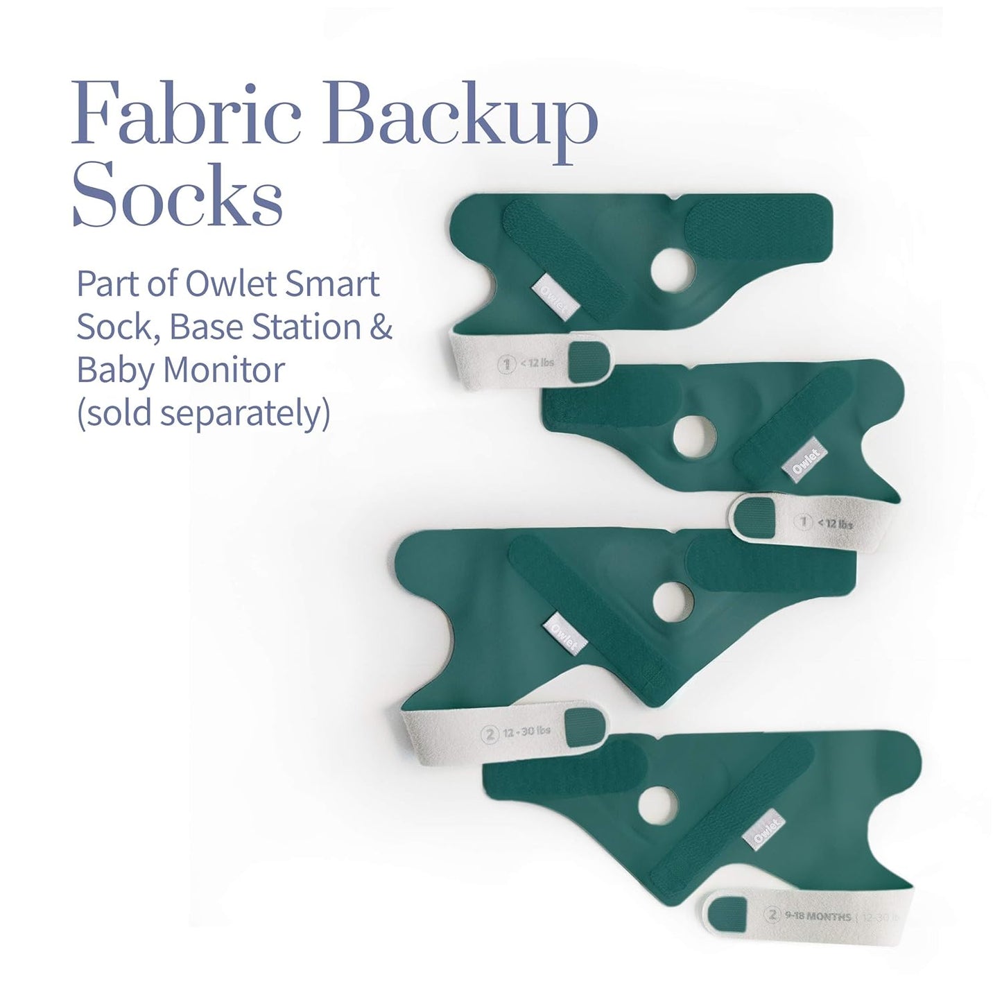 New Owlet Accessory Fabric Sock for Dream Sock Baby Monitor (Deep Sea Green)