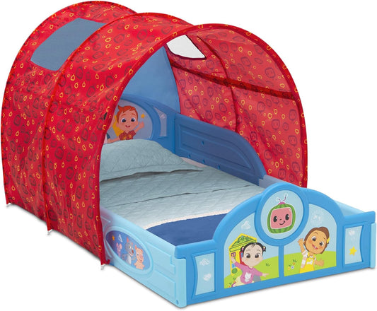 Delta Children Sleep and Play Toddler Bed with Tent, CoComelon