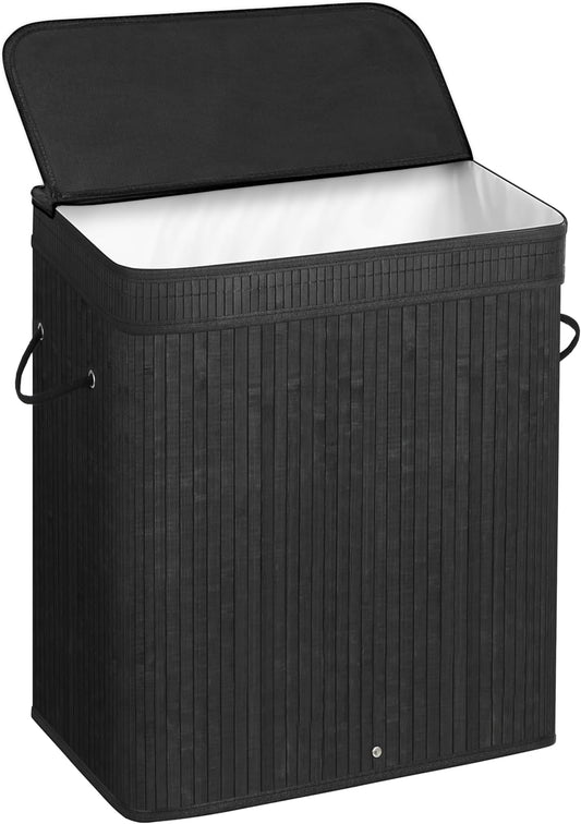 New SONGMICS Laundry Hamper with Lid (Black)