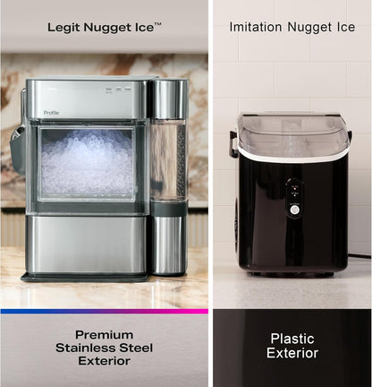 GE Profile Opal 2.0 Ultra Nugget Ice Maker with Side Tank and Scale Inhibiting Filter