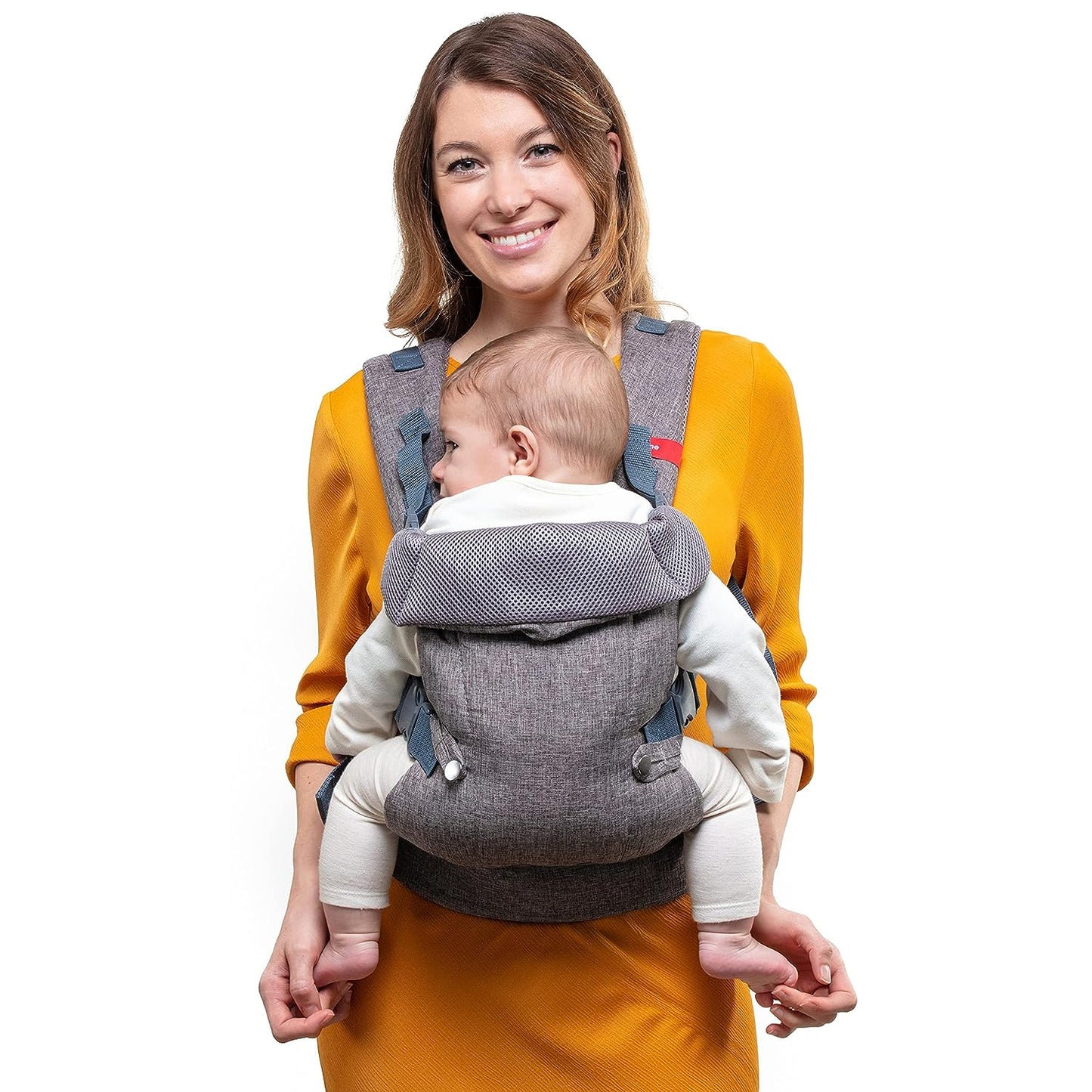 New You+Me 4-in-1 Baby Carrier Newborn to Toddler - Grey Mesh