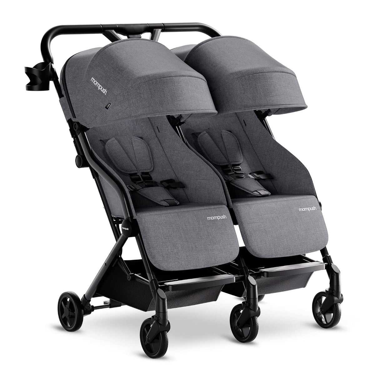New Mompush Lithe Double Stroller (Grey)