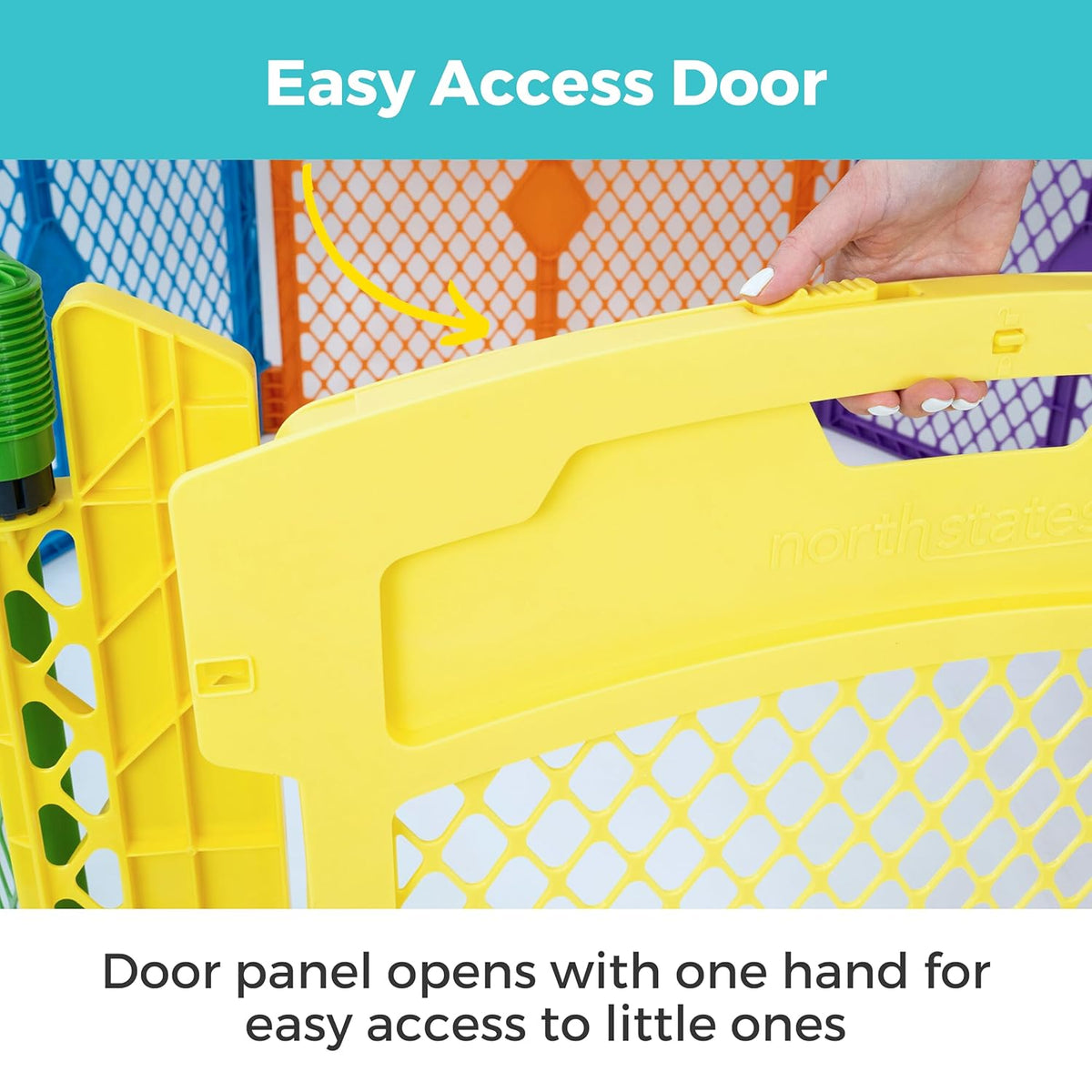Toddleroo Superyard 2-Panel Door Extension 65.5-Inch (Green/Yellow)