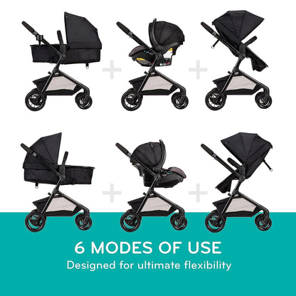 New Evenflo Pivot Modular Travel System with Infant Car Seat (Casual Gray)