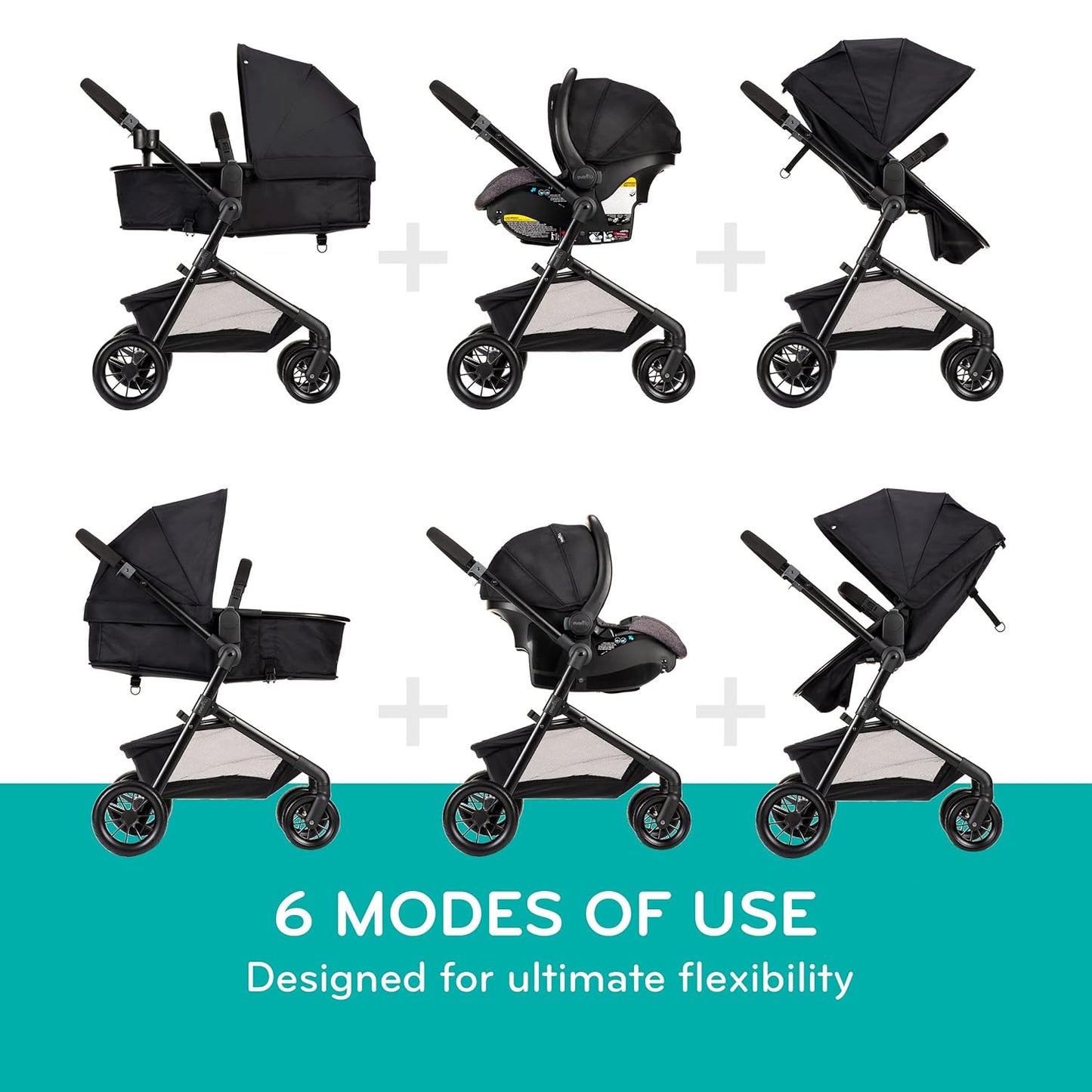 Evenflo Pivot Modular Travel System with Infant Car Seat (Desert Tan)
