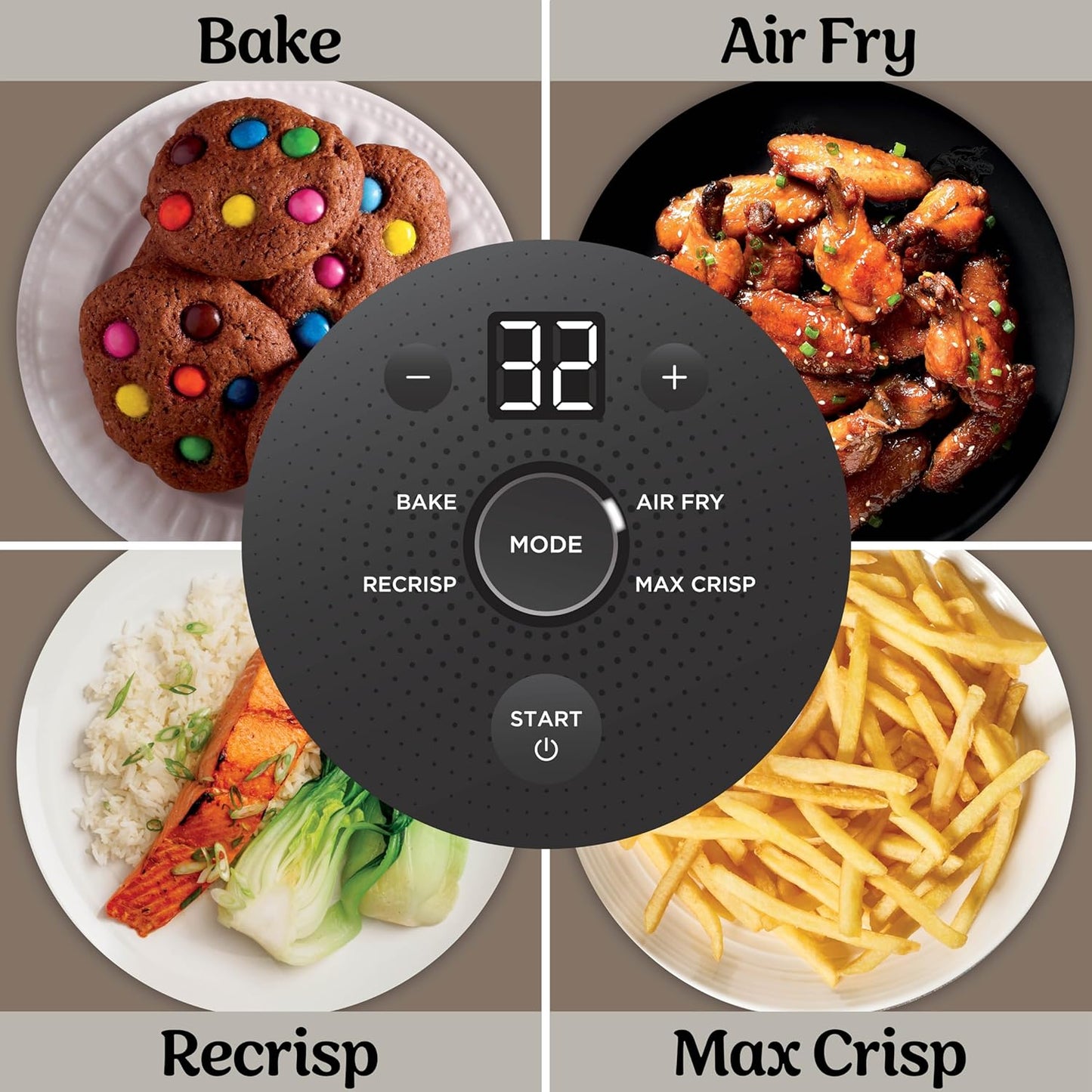 Ninja Crispi Air Fryer, Microwave, Freezer & Dishwasher Safe (Stone)