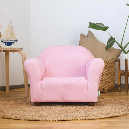 New Keet Roundy Toddler Armchair with Microsuede Upholstery (Pink)