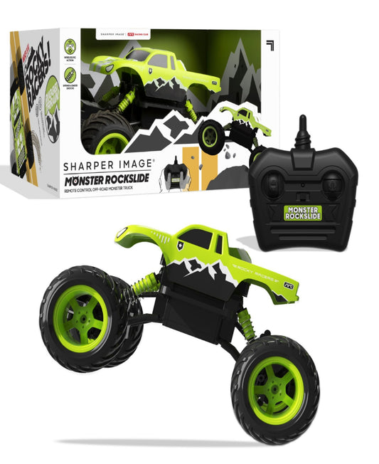 New Sharper Image Toy Rc Monster Rockslide, 2.4 GHz Off-Road Monster Truck - Bright Green