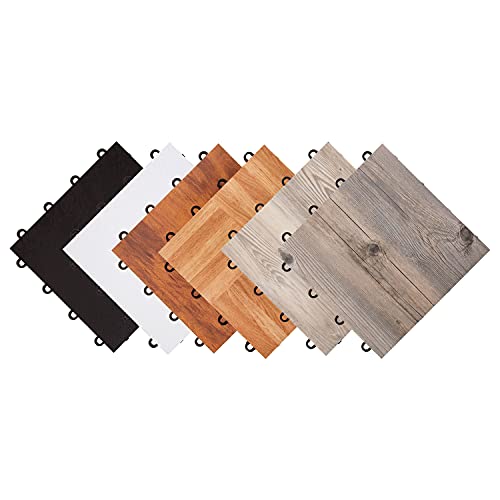 New IncStores 3/8" Thick Snap Together Dance Flooring Tiles (Dark Maple, 28 Pack)