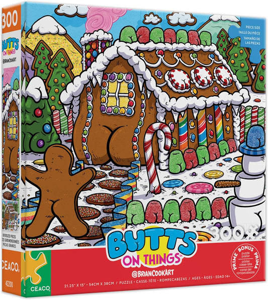 New Ceaco Butts on Things Gingerbread 300-Piece Jigsaw Puzzle