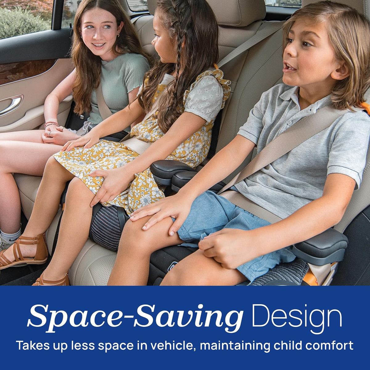 New Chicco GoFit ClearTex Plus Backless Belt-Positioning Booster Car Seat (Tropic Green)