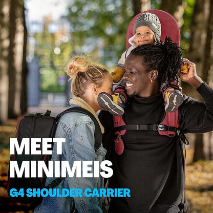 MINIMEIS G4 - Lightweight Child Shoulder Carrier - Burgundy