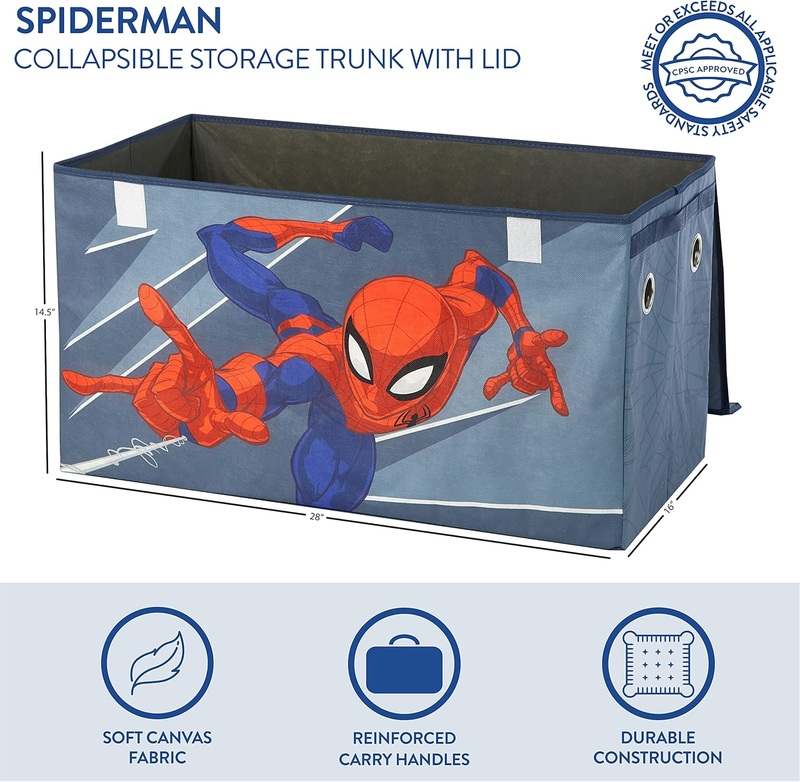 New Idea Nuova Marvel Spiderman Toy Storage Trunk for Kids