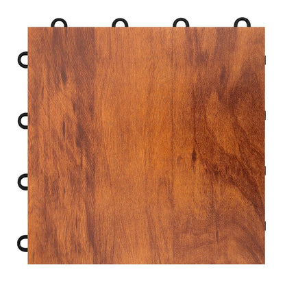 New IncStores 3/8" Thick Snap Together Dance Flooring Tiles (Dark Maple, 28 Pack)