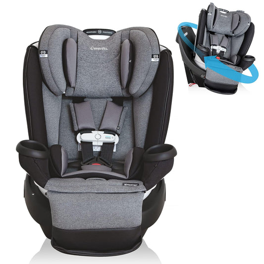 New Evenflo Gold Revolve360 All-in-One Rotational Car Seat (Moonstone Gray)