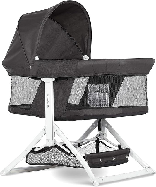 New Dream On Me 2-in-1 Convertible Insta Fold Bassinet and Cradle (Black)