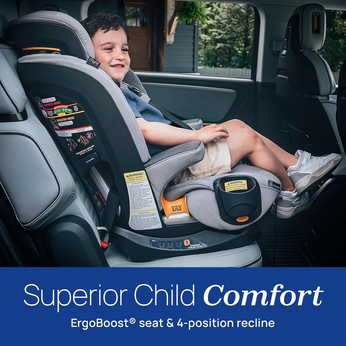 Chicco MyFit Air 2-in-1 Harness + High Back Booster Car Seat (Nova)