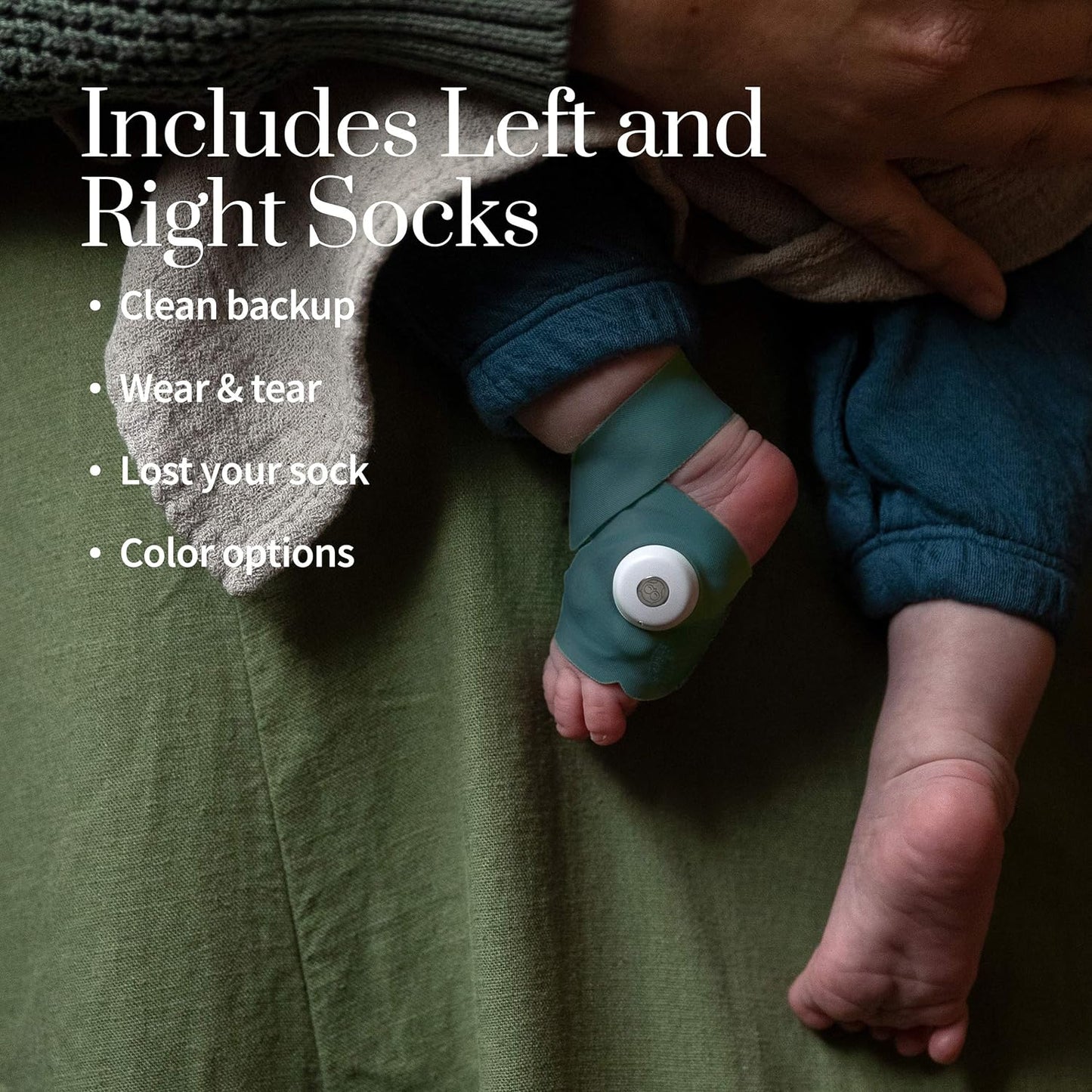 New Owlet Accessory Fabric Sock for Dream Sock Baby Monitor (Deep Sea Green)