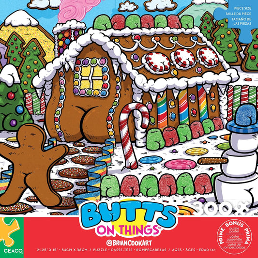 New Ceaco Butts on Things Gingerbread 300-Piece Jigsaw Puzzle