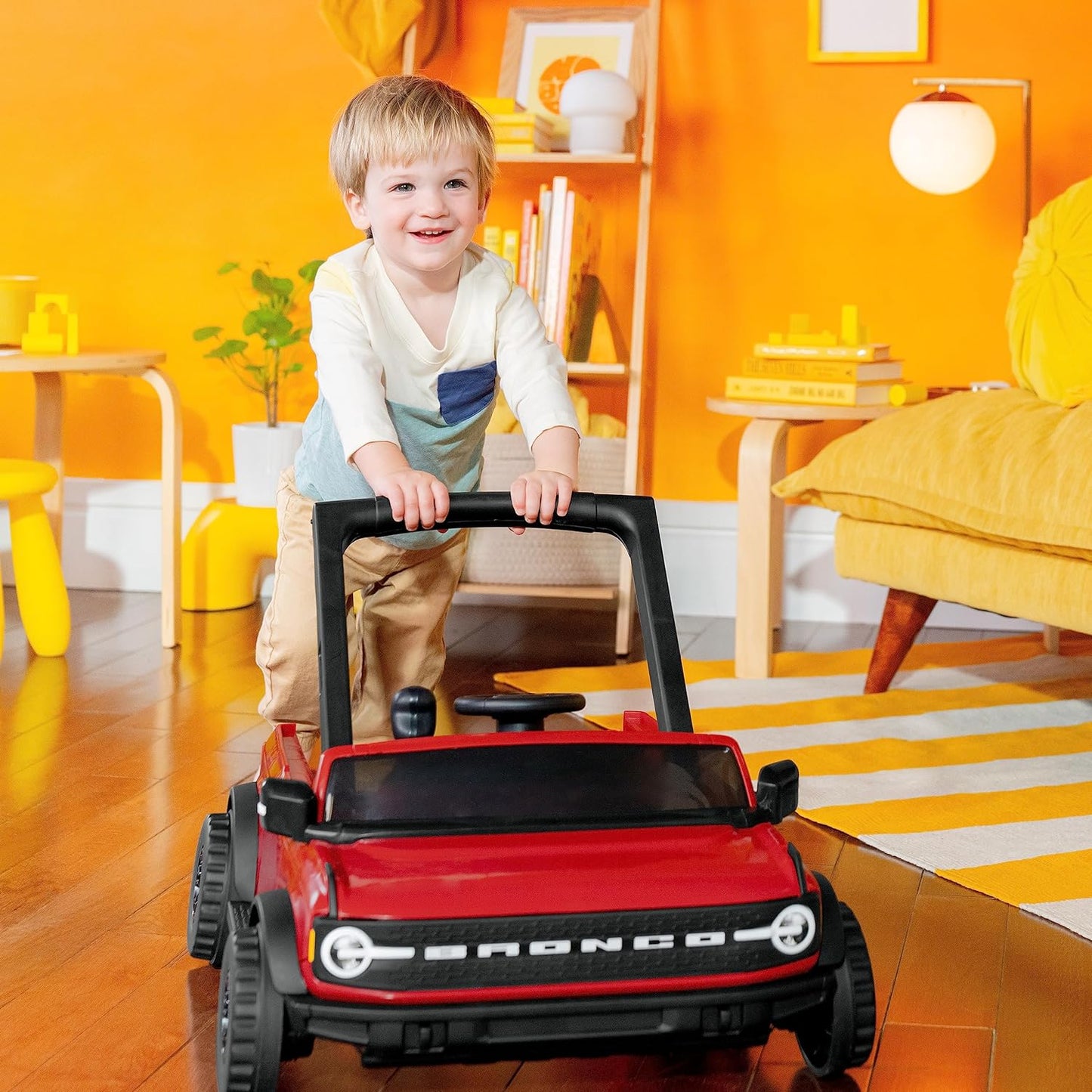 New Bright Starts Ford Bronco 4-in-1 Red Baby Activity Center & Push Walker