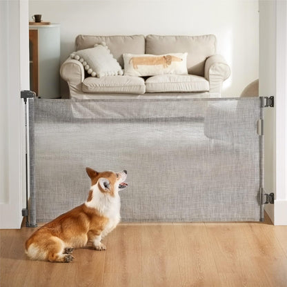 Lesure Retractable Baby Gate for Stairs - Extra Wide Dog Gate 34" Tall, Extends to 71" Wide