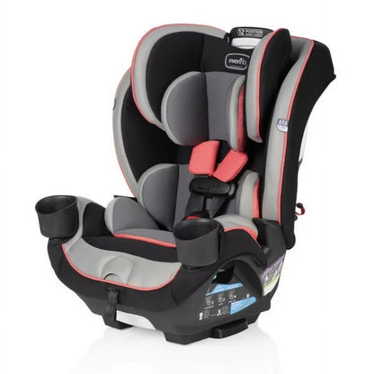New Evenflo EveryKid 4-in-1 Convertible Car Seat (Maya Coral)